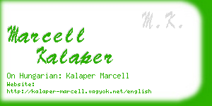 marcell kalaper business card